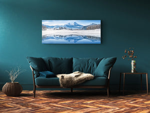 Modern Glass Picture – Available in 5 different sizes – Nature Series 01C: White winter wonderland