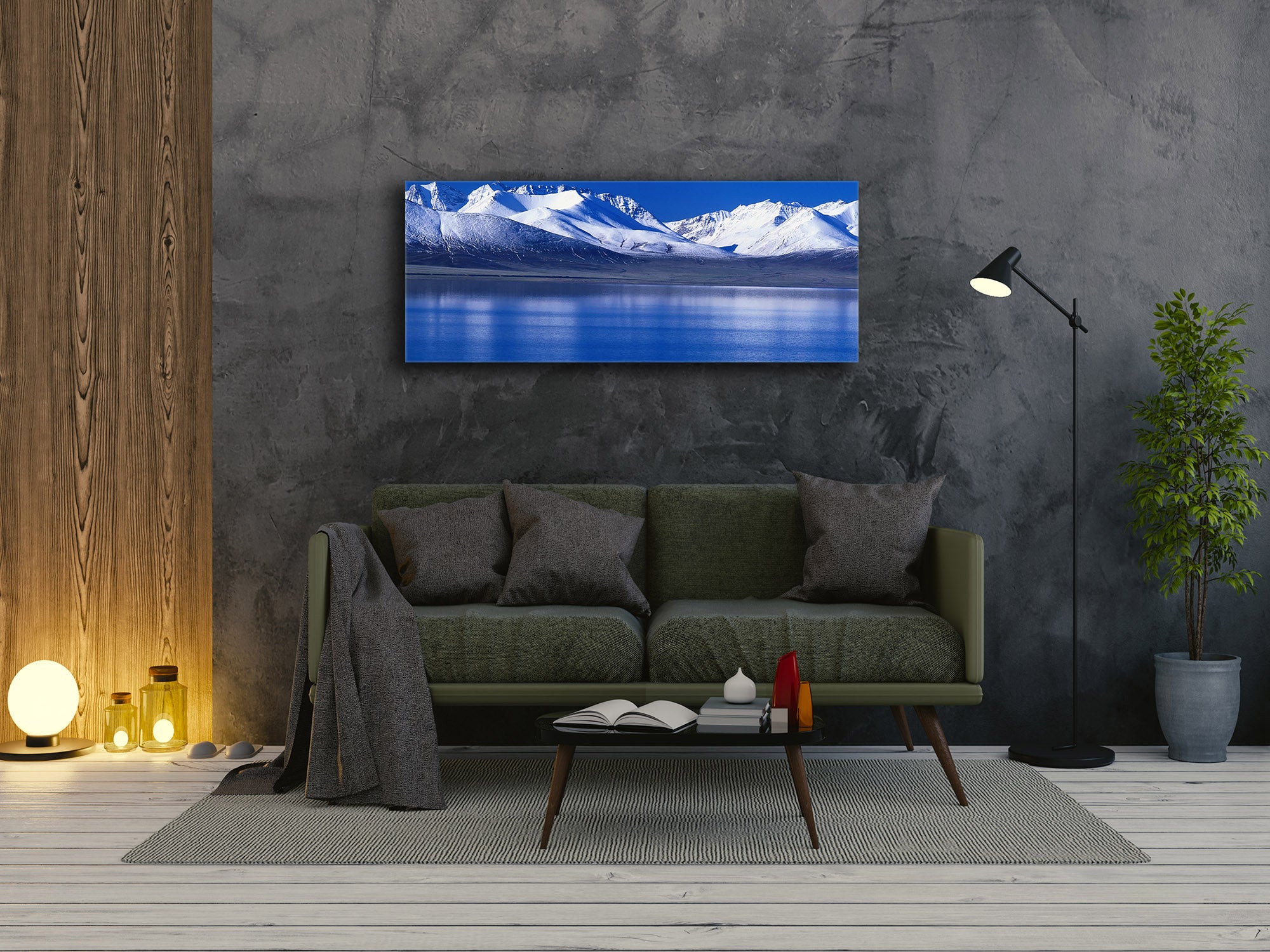 Glass Print Wall Art – Image on Glass 125 x 50 cm (? 50” x 20”) ; Mountains 18