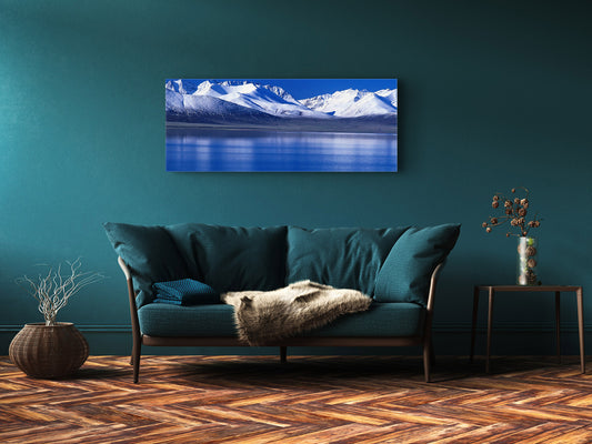 Glasdruck-Wandkunst – Bild auf Glas 125 x 50 cm (≈ 50” x 20”) ; Berge 18