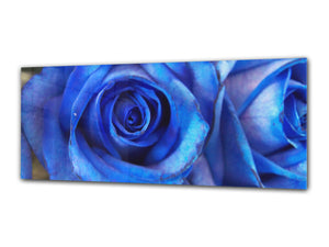 Glass Print Wall Art – Image on Glass 125 x 50 cm (≈ 50” x 20”) ; Rose 2
