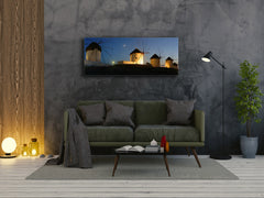Glass Print Wall Art – Image on Glass 125 x 50 cm (? 50” x 20”) ; Windmills
