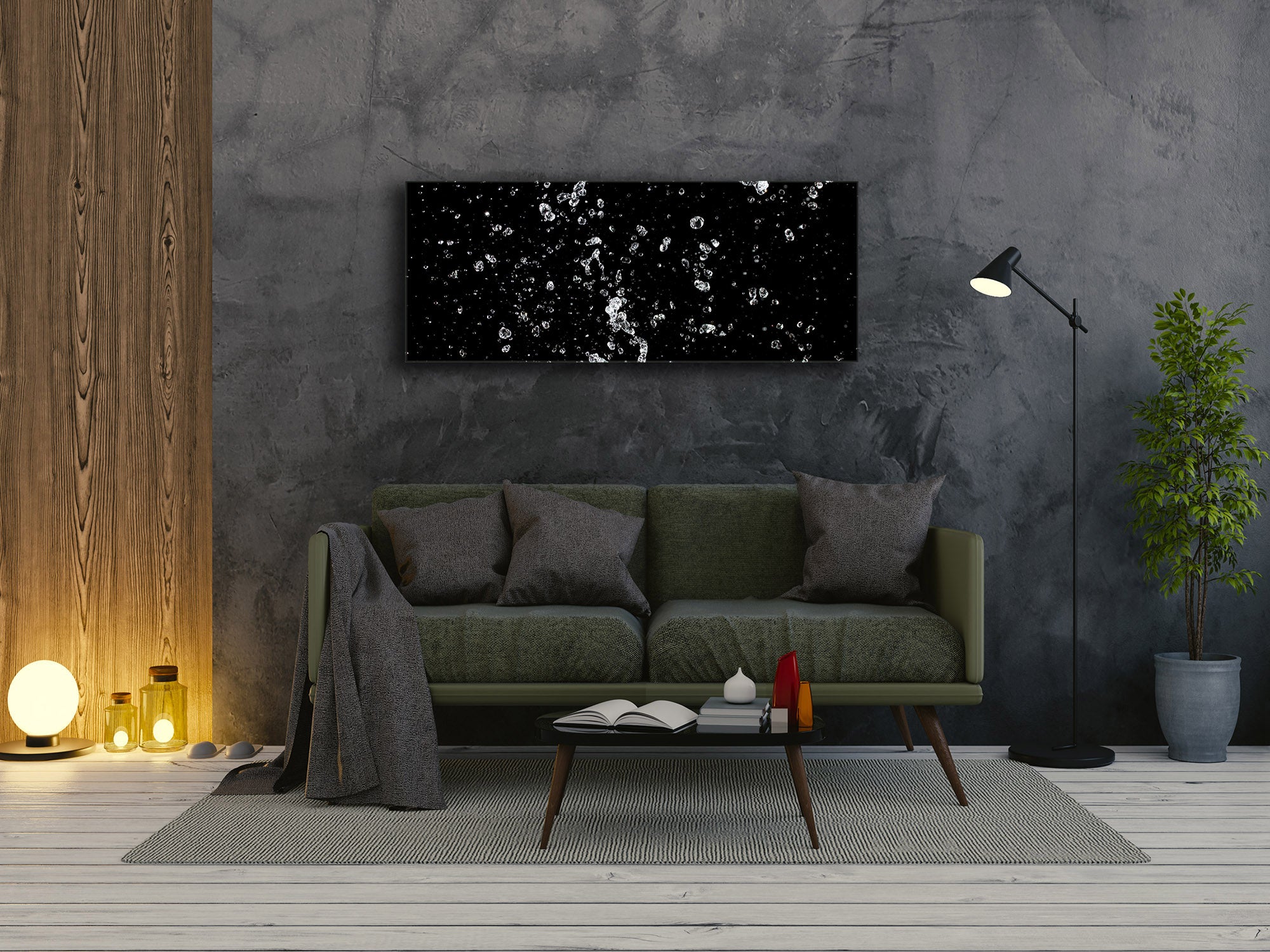 Glass Print Wall Art – Image on Glass 125 x 50 cm (? 50” x 20”) ; Water 10