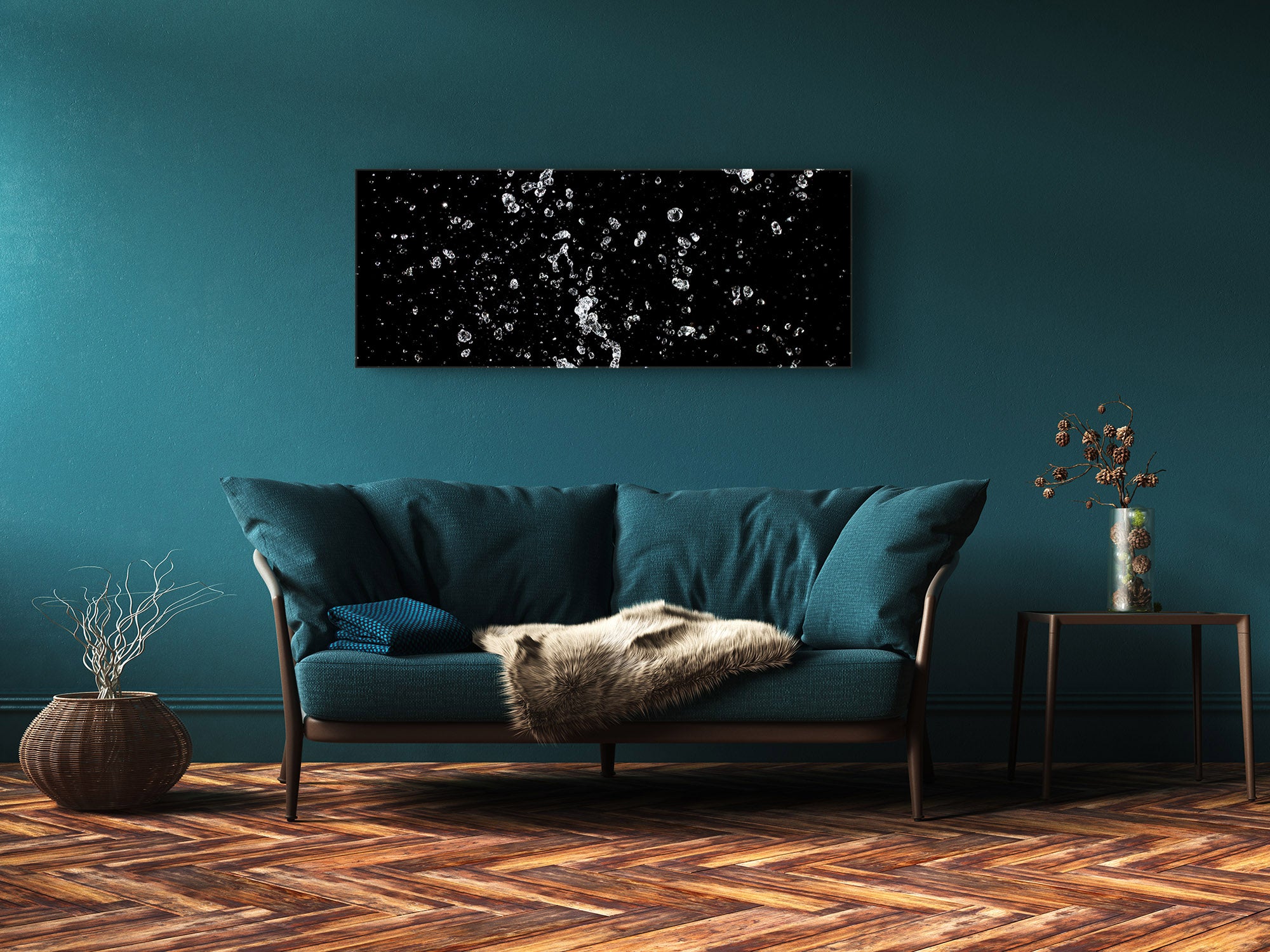 Glass Print Wall Art – Image on Glass 125 x 50 cm (? 50” x 20”) ; Water 10