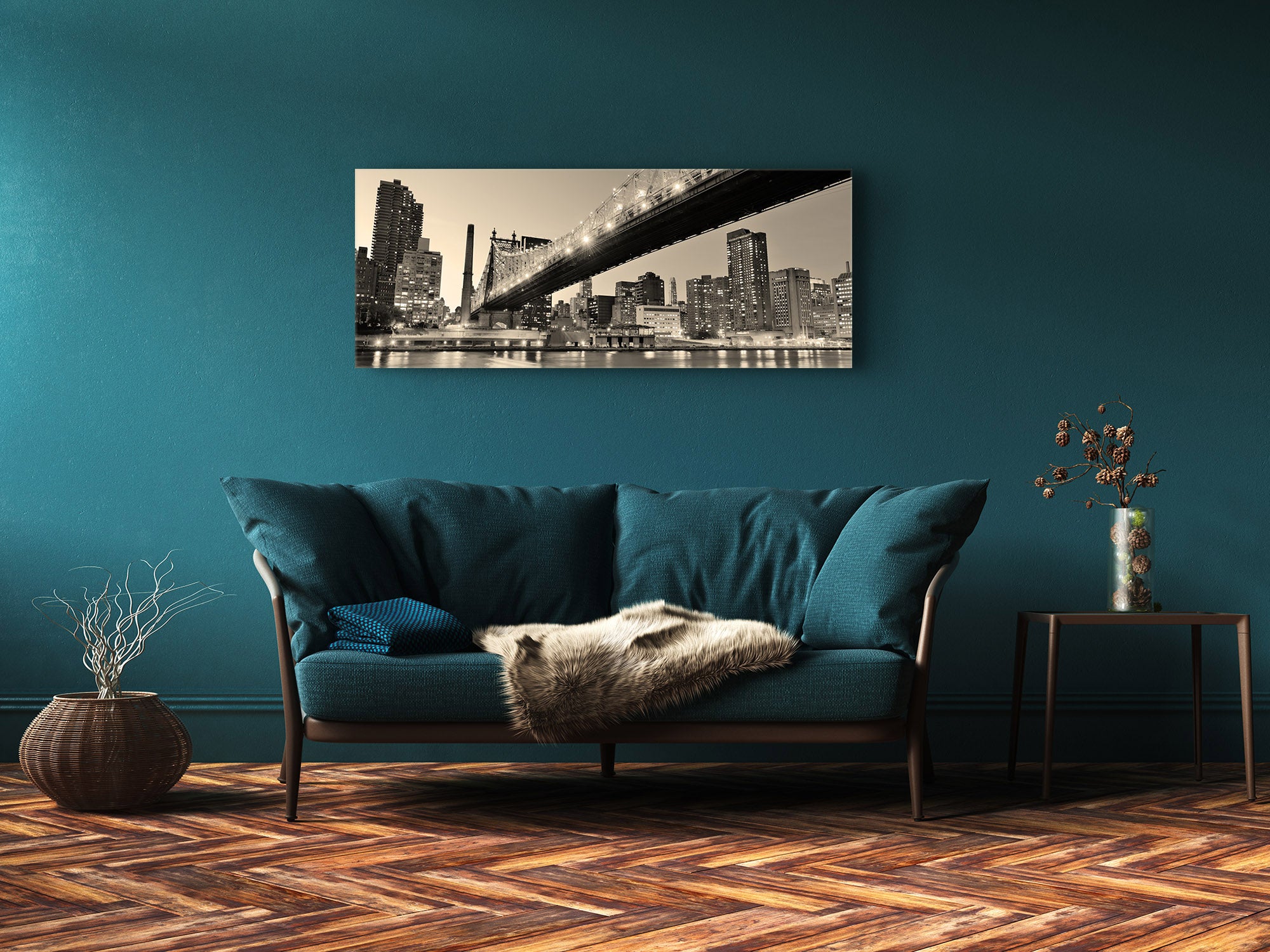 Glass Print Wall Art – Image on Glass 125 x 50 cm (? 50” x 20”) ; Bridge 16