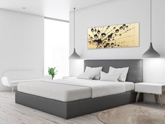 Wall Picture behind Tempered Glass 125 x 50 cm (? 50” x 20”) ; Dandelion 6