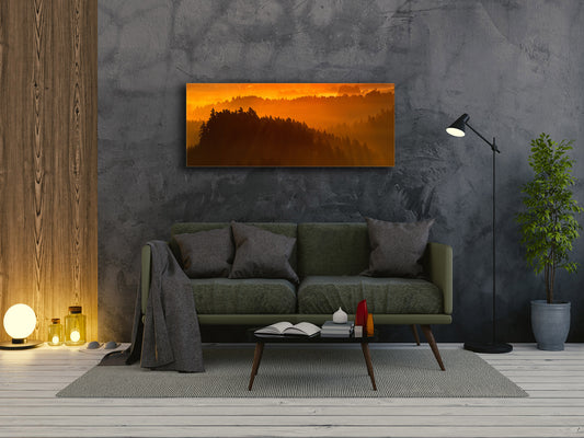 Glass Picture Wall Art – Available in 5 different sizes – Nature Series 01D: Cold foggy morning