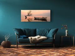Glass Print Wall Art – Image on Glass 125 x 50 cm (? 50” x 20”) ; Boat 3
