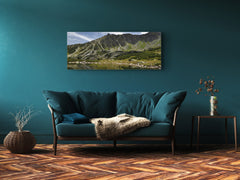 Glasdruck-Wandkunst – Bild auf Glas 125 x 50 cm (≈ 50” x 20”) ; Berge 15