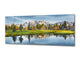 Graphic Art Print on Glass – Available in 5 different sizes – Nature Series 01B: Panoramic view of the Rocky Mountains