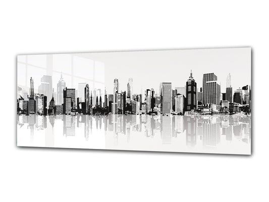 Glass Print Wall Art – Image on Glass 125 x 50 cm (? 50” x 20”) ; City 40