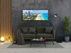 Beautiful Quality Glass Print Picture – Available in 5 different sizes – Cities Series 04: Miami Beach