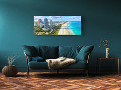 Beautiful Quality Glass Print Picture – Available in 5 different sizes – Cities Series 04: Miami Beach