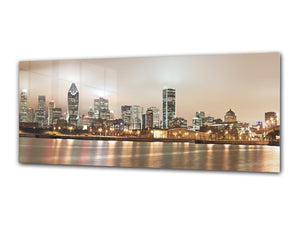Glass Print Wall Art – Image on Glass 125 x 50 cm (≈ 50” x 20”) ; City 35