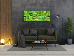Glass Print Wall Art – Image on Glass 125 x 50 cm (? 50” x 20”) ; Leaf 3