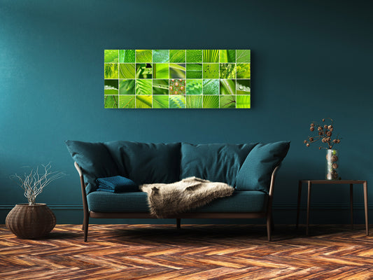 Glass Print Wall Art – Image on Glass 125 x 50 cm (? 50” x 20”) ; Leaf 3
