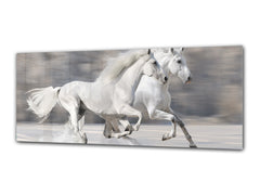 Glass Print Wall Art – Image on Glass 125 x 50 cm (? 50” x 20”) ; Horses 8