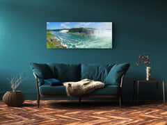 Glass Print Wall Art – Image on Glass 125 x 50 cm (? 50” x 20”) ; Waterfall