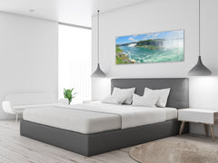 Glass Print Wall Art – Image on Glass 125 x 50 cm (? 50” x 20”) ; Waterfall