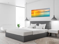 Glass Print Wall Art – Image on Glass 125 x 50 cm (? 50” x 20”) ; Sunset 10