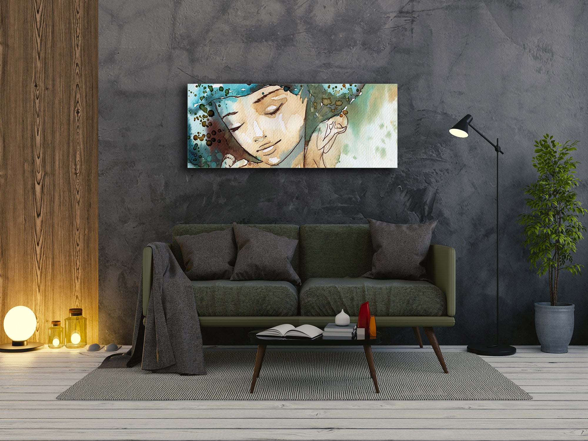 Glass Print Wall Art – Image on Glass 125 x 50 cm (? 50” x 20”) ; Abstract Art. 13