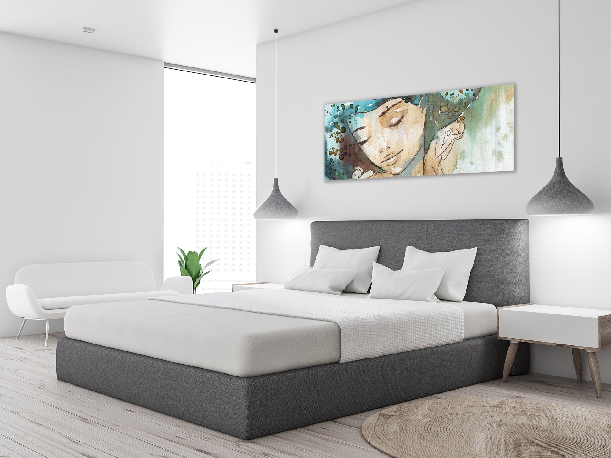 Glass Print Wall Art – Image on Glass 125 x 50 cm (? 50” x 20”) ; Abstract Art. 13