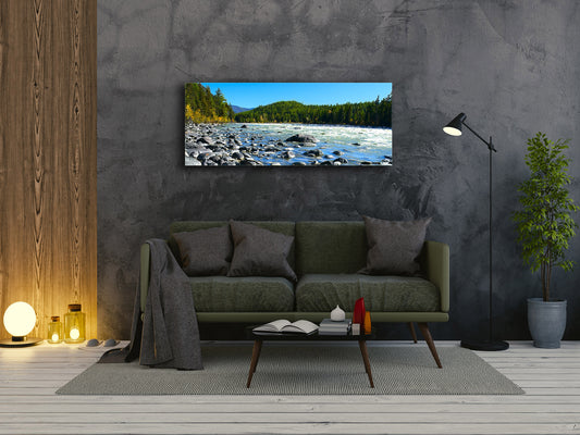 Glass Print Wall Art – Image on Glass 125 x 50 cm (? 50” x 20”) ; Lake 8