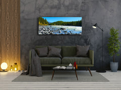 Glass Print Wall Art – Image on Glass 125 x 50 cm (? 50” x 20”) ; Lake 8