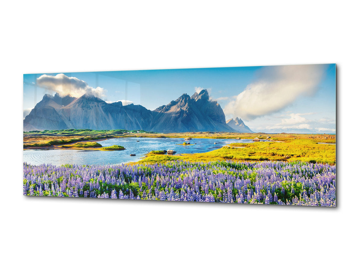 Glass Print Wall Art – Available in 5 different sizes – Nature Series 01A: Colorful summer panorama