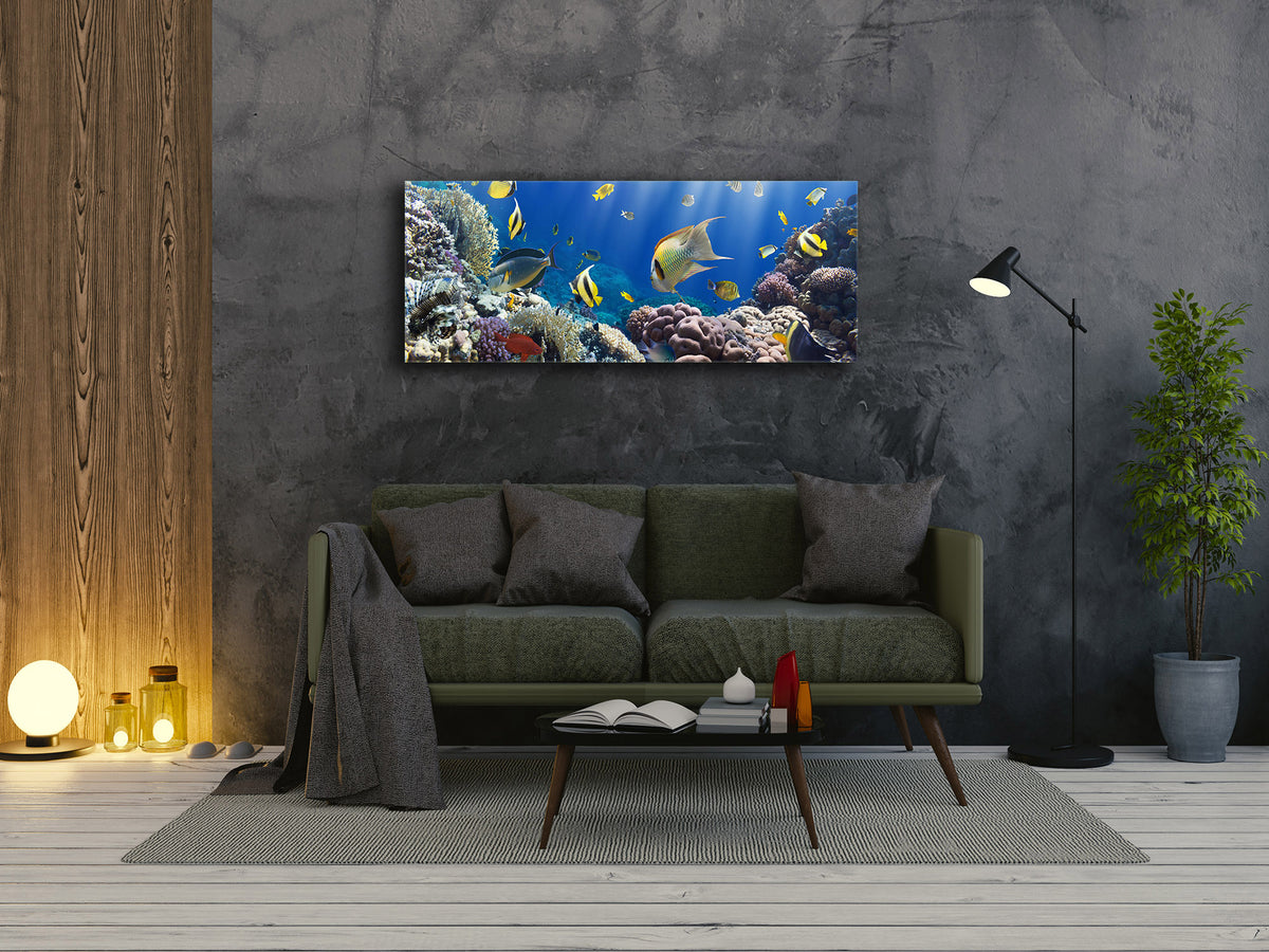 Glass Print Wall Art – Image on Glass 125 x 50 cm (? 50” x 20”) ; Water 4