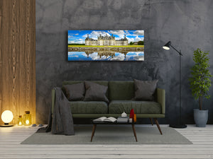 Graphic Art Print on Glass – Available in 5 different sizes – Nature Series 01B: Castle in Loire Valley