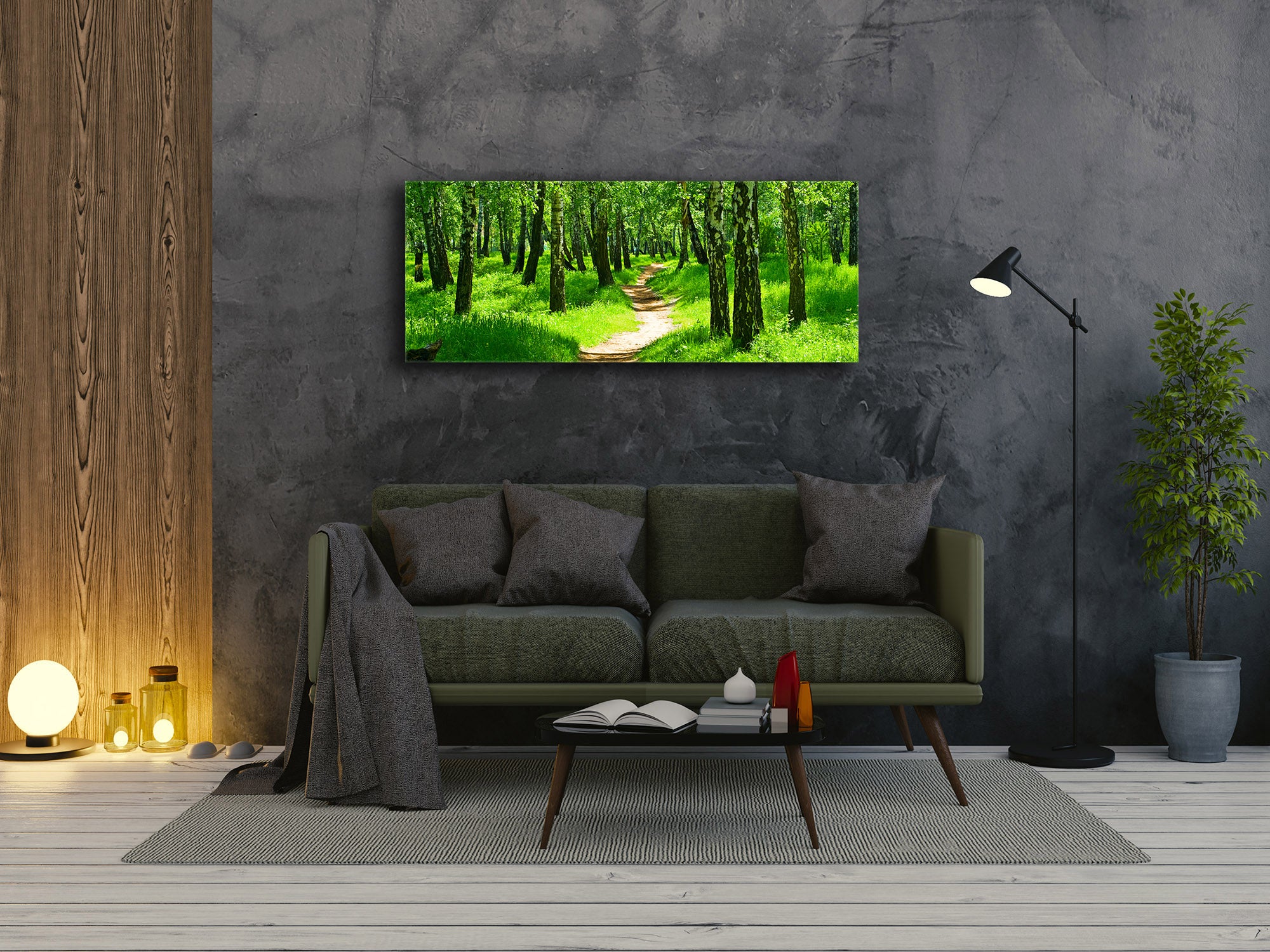 Glass Print Wall Art – Image on Glass 125 x 50 cm (? 50” x 20”) ; Forest 9