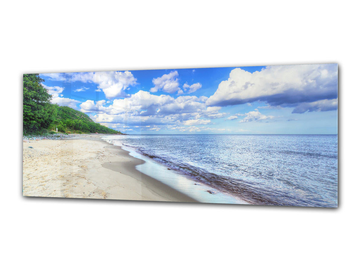 Glass Print Wall Art – Image on Glass 125 x 50 cm (? 50” x 20”) ; Sea 10