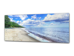 Glass Print Wall Art – Image on Glass 125 x 50 cm (? 50” x 20”) ; Sea 10