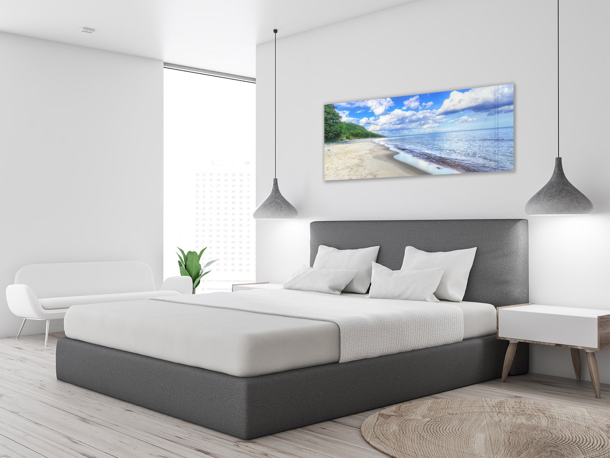Glass Print Wall Art – Image on Glass 125 x 50 cm (? 50” x 20”) ; Sea 10