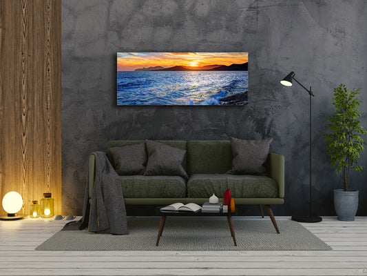 Glass Print Wall Art – Image on Glass 125 x 50 cm (? 50” x 20”) ; Sea 6