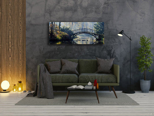 Glass Print Wall Art – Image on Glass 125 x 50 cm (? 50” x 20”) ; River 1