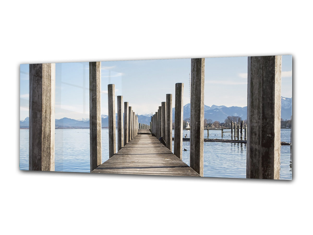Glass Print Wall Art – Image on Glass 125 x 50 cm (? 50” x 20”) ; Pier 13