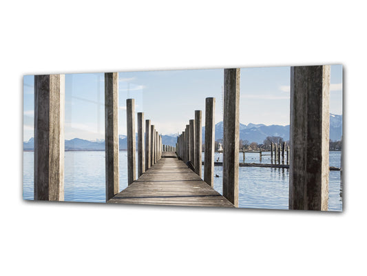 Glass Print Wall Art – Image on Glass 125 x 50 cm (? 50” x 20”) ; Pier 13