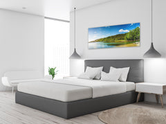 Glasdruck-Wandkunst – Bild auf Glas 125 x 50 cm (≈ 50” x 20”) ; See 11