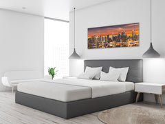 Beautiful Quality Glass Print Picture – Available in 5 different sizes – Cities Series 04: New York City panorama at sunrise