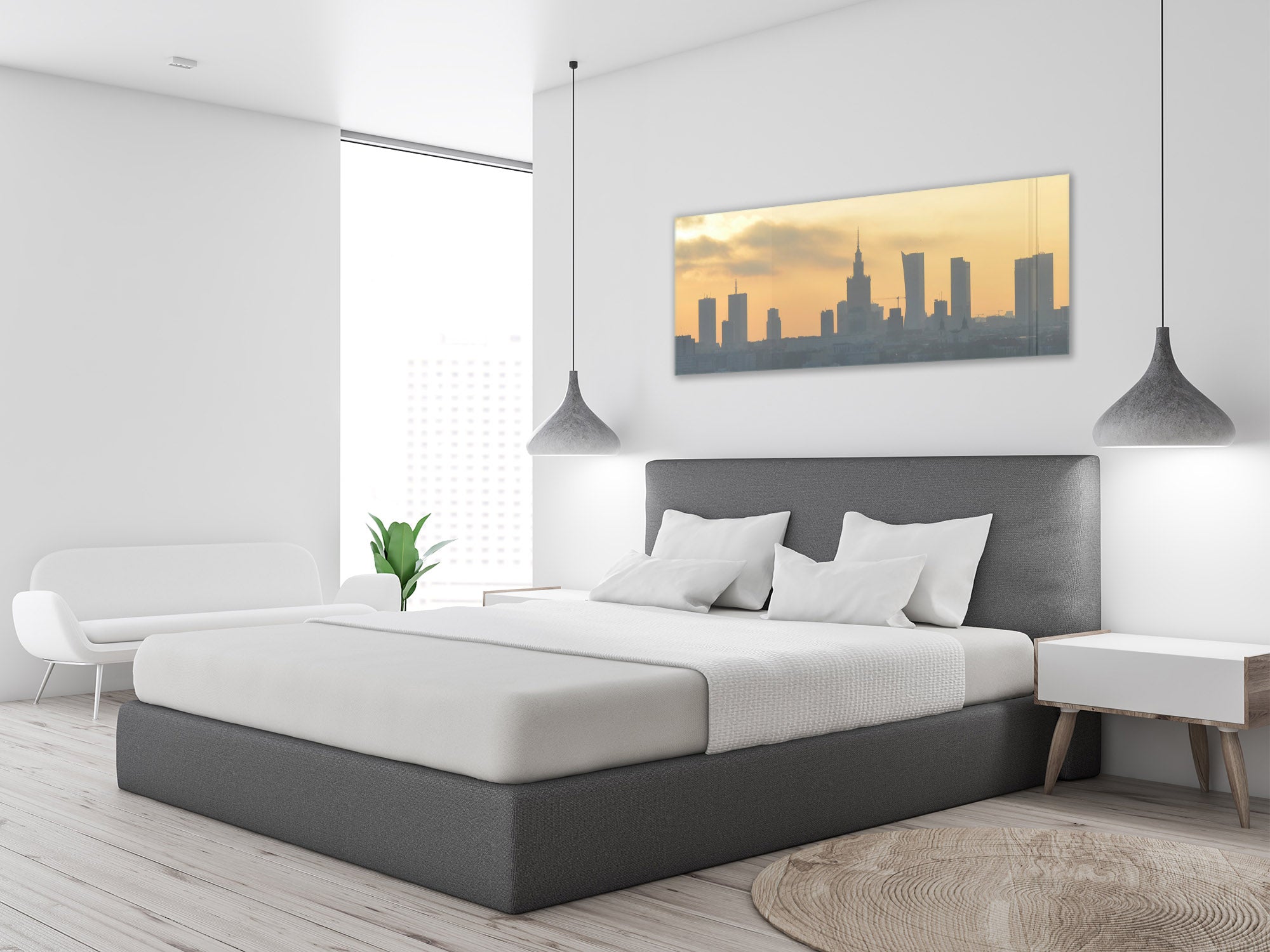 Glass Print Wall Art – Image on Glass 125 x 50 cm (? 50” x 20”) ; City 43