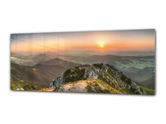 Glass Print Wall Art – Image on Glass 125 x 50 cm (? 50” x 20”) ; Mountains 22