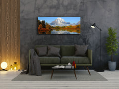 Glass Print Wall Art – Image on Glass 125 x 50 cm (? 50” x 20”) ; Mountains 14