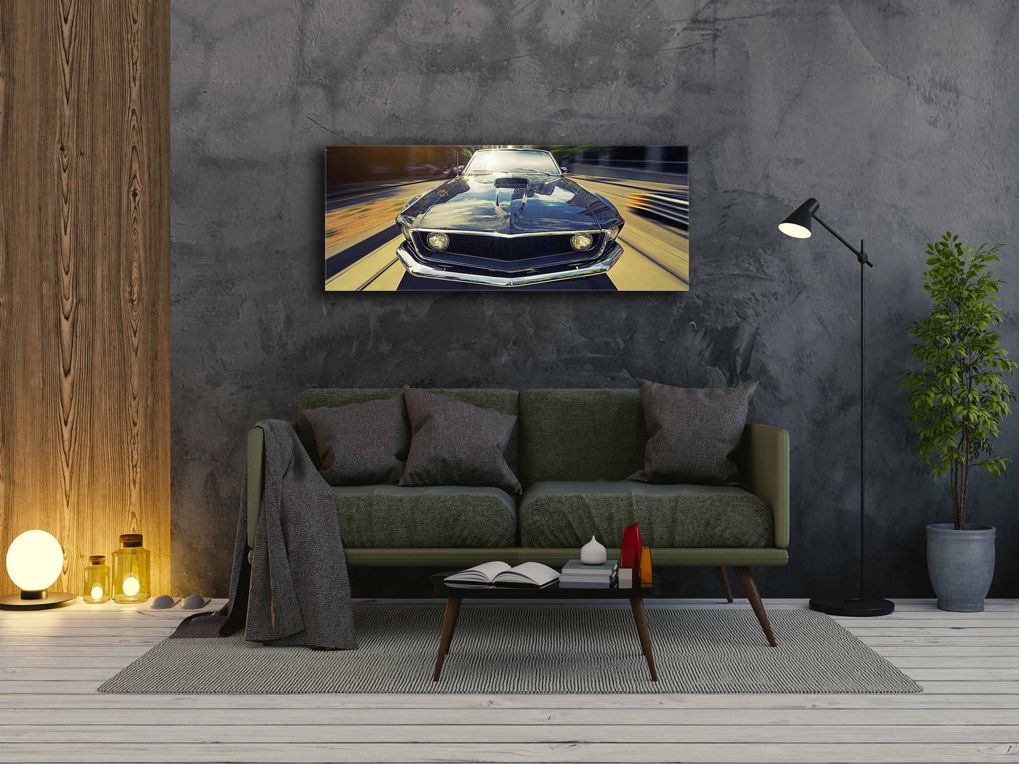 Glass Print Wall Art – Image on Glass 125 x 50 cm (? 50” x 20”) ; Car 2