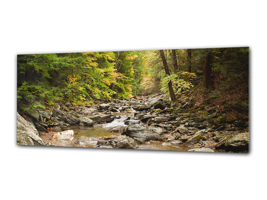 Glass Print Wall Art – Image on Glass 125 x 50 cm (? 50” x 20”) ; River