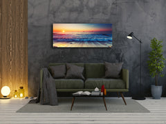 Glass Print Wall Art – Image on Glass 125 x 50 cm (? 50” x 20”) ; Sea 15