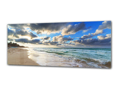 Glass Print Wall Art – Image on Glass 125 x 50 cm (? 50” x 20”) ; Sea 13