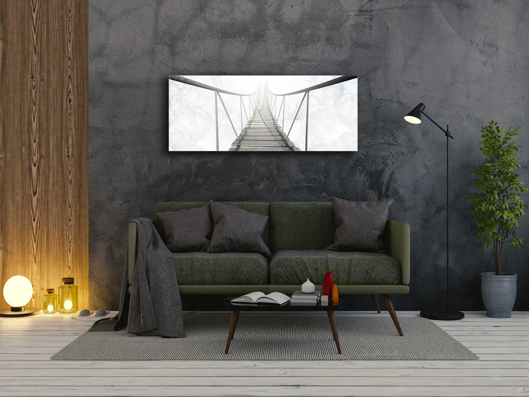 Glass Print Wall Art – Image on Glass 125 x 50 cm (? 50” x 20”) ; Bridge 26