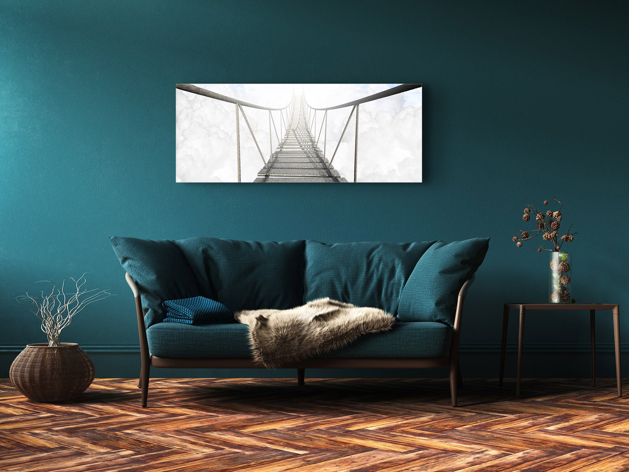 Glass Print Wall Art – Image on Glass 125 x 50 cm (? 50” x 20”) ; Bridge 26