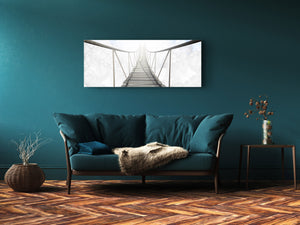 Glass Print Wall Art – Image on Glass 125 x 50 cm (≈ 50” x 20”) ; Bridge 26